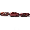 Burgandy Straight Drill Biwa Pearl Beads 12 inch 15 beads 6x20mm