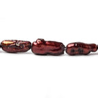 Burgandy Straight Drill Biwa Pearl Beads 12 inch 15 beads 6x20mm