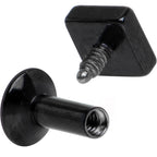 3/16 Black IP Rhombus Internally Threaded Daith Cartilage Tragus