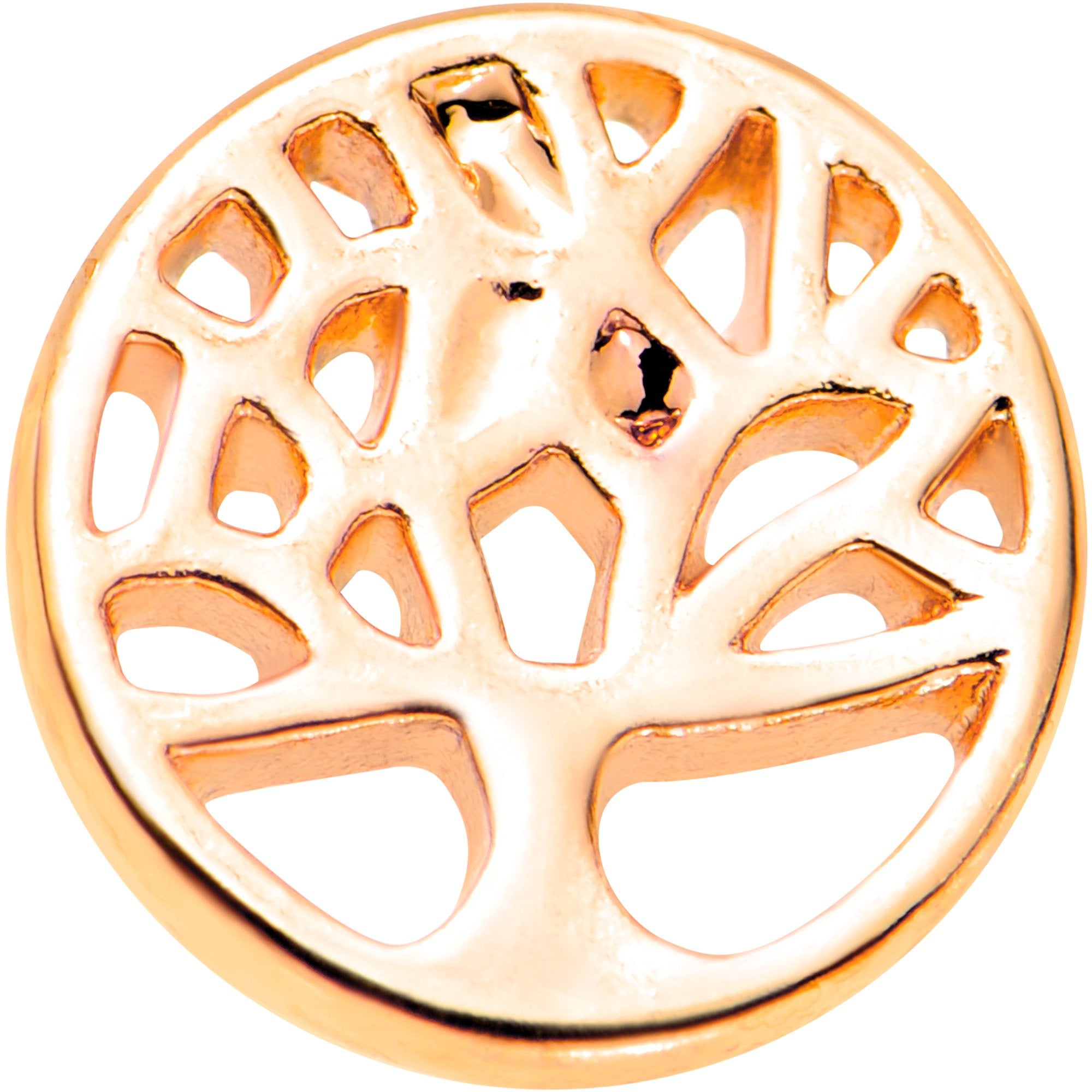 1/4 Rose Gold Tone Tree of Life Cutout Tragus Cartilage Earring