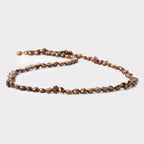 Chocolate Brown Baroque Pearls 16 inch 80 beads 6x5mm