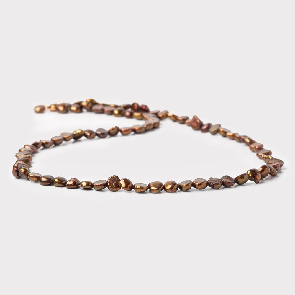 Chocolate Brown Baroque Pearls 16 inch 80 beads 6x5mm