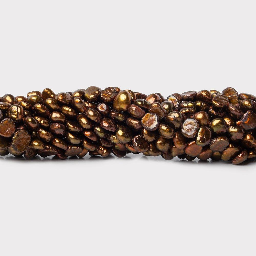 Chocolate Brown Baroque Pearls 16 inch 80 beads 6x5mm