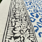 Wild Indigo Bloom – Hand Block Print Cotton Scarf, Oversized Boho Wrap & Lightweight Sarong