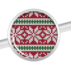 14G Red Green Christmas Sweater Industrial Barbell 37mm