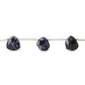 Dark Charoite Beads Top Drilled Faceted 8mm Heart Beads,