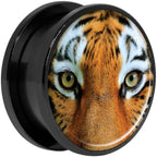 Full Color Tiger Eyes Black Anodized Screw Fit Plug Set 20mm