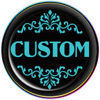Custom Teal Personalized Name Rainbow Barbell Tongue Ring