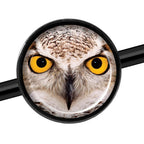 14G Full Color Owl Black Industrial Barbell 37mm