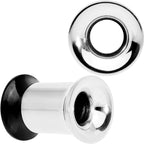 Steel Black Two Tone Screw Fit Tunnel Plug Set 3mm to 16mm