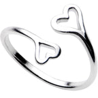 Silver Plated Heart of Hearts Toe Ring