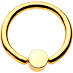 16G 5/16 Purple Faux Opal 3mm Disc Gold IP BCR Captive Ring