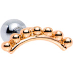 16G 1/4 Rose Gold Tone Crescent Arc Cartilage Tragus Earring