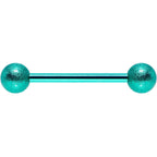 14G 5/8 Green Color PVD Sandblasted Barbell Tongue Ring