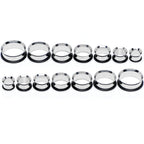 1/2 inch to 1 inch Seven Piece Steel Ear Stretching Tunnel Kit Set of 2