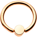5/16 Purple Faux Opal 3mm Disc Rose Gold IP BCR Captive Ring