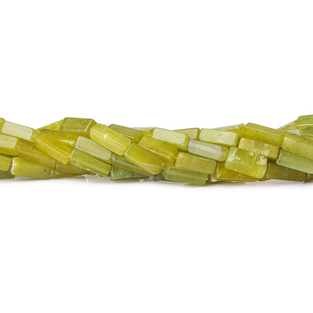 Green Serpentine Bead Plain Rectangle