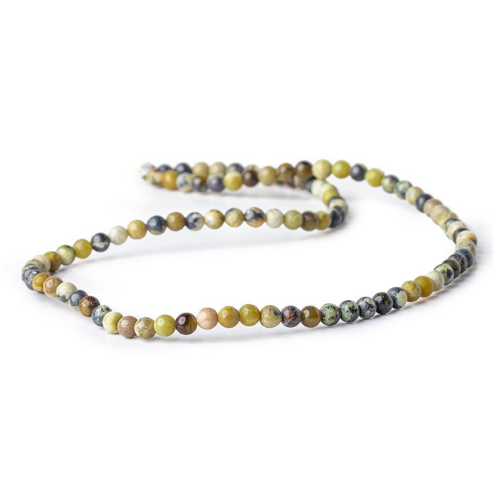 Green Serpentine Bead Round