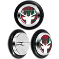 Red Green Plaid Reindeer Cheater Plug Set