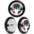 Red Green Plaid Reindeer Cheater Plug Set
