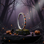 20G Micro Gem Titanium Hinged Nose Hoop - Black Orange Nose Ring
