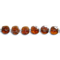 Hessonite Garnet faceted pillow beads 14 inch 37 pieces 7.5x7.5mm average