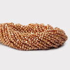 3-4mm Hot Toffee Baroque Pearls 15 inch 115 beads