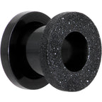 Black PVD Sandblasted Screw Fit Tunnel Plug Set 5mm to 16mm
