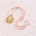 I Am Love - 333 Pink Opal Silver Necklace of True Love
