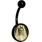 Skeleton Bride Halloween Black Belly Ring