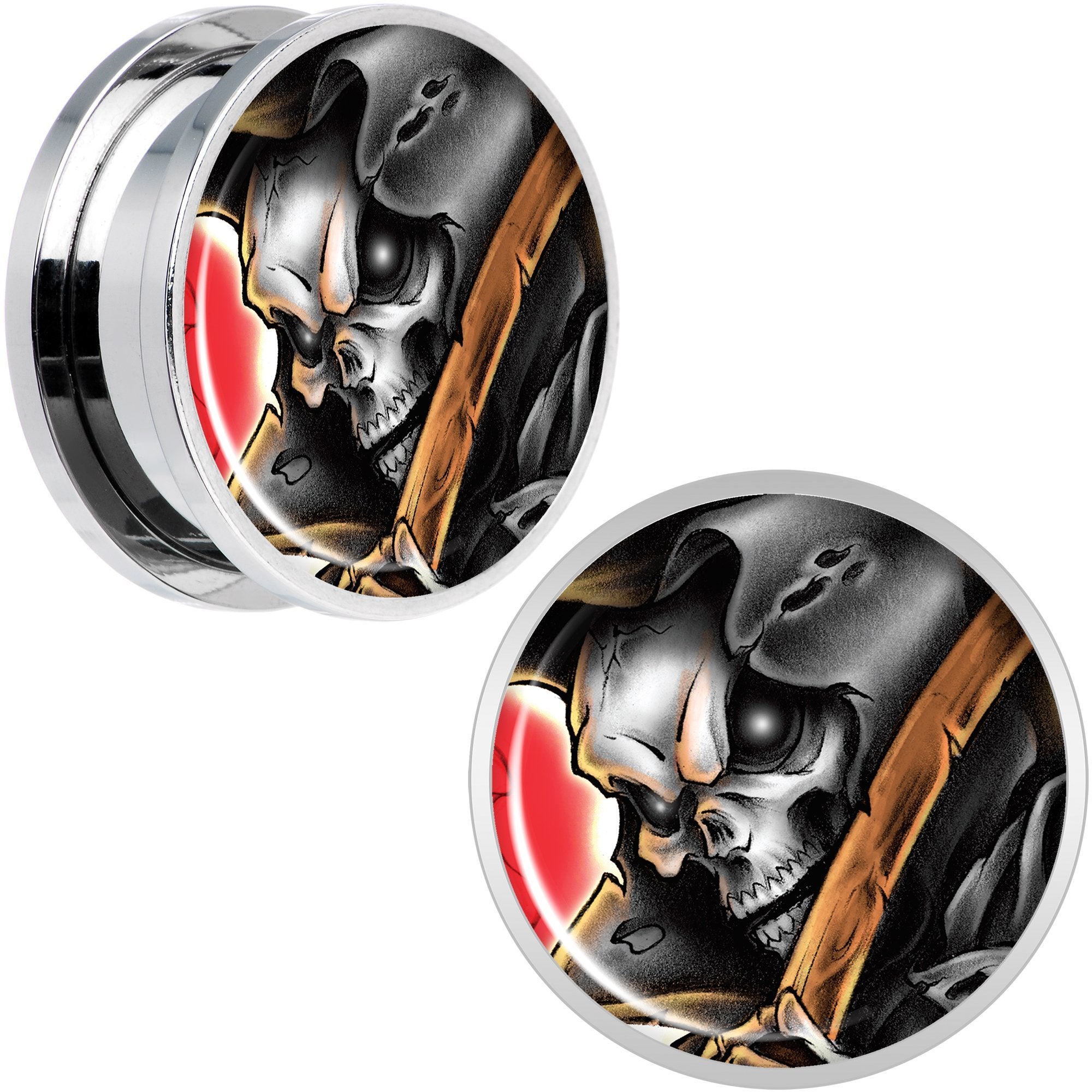 Wake the Dead Grim Reaper Halloween Plug Set  5mm to 16mm