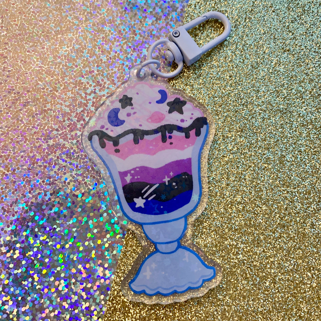Pride Milkshake ~ HOLO Acrylic Charms