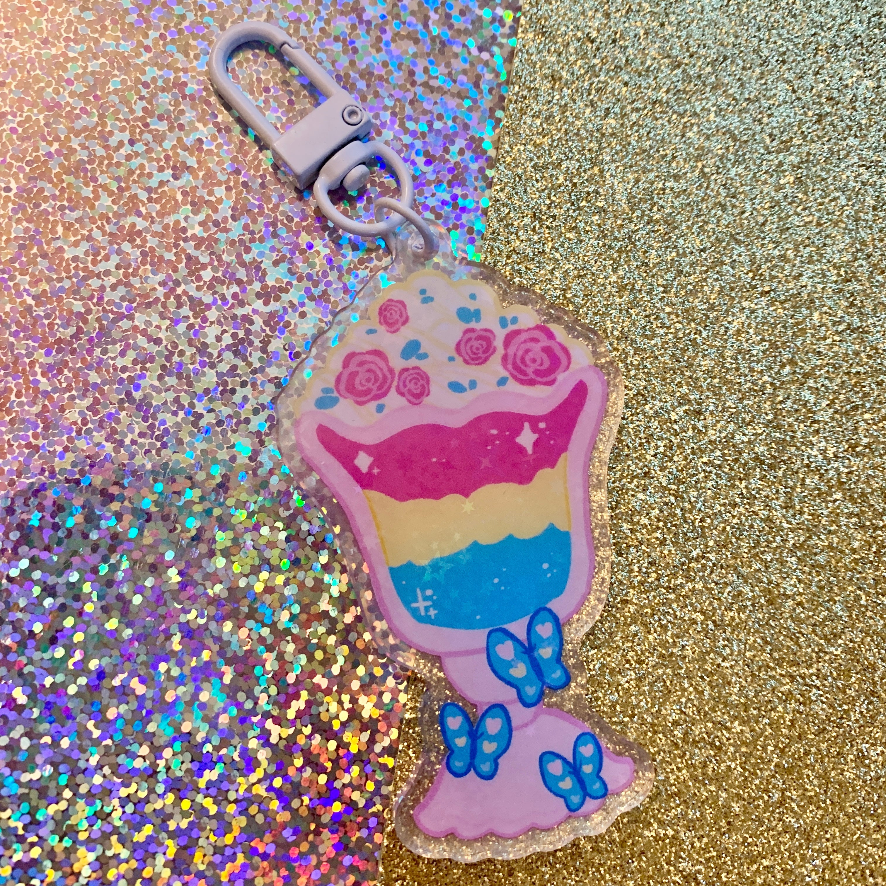 Pride Milkshake ~ HOLO Acrylic Charms