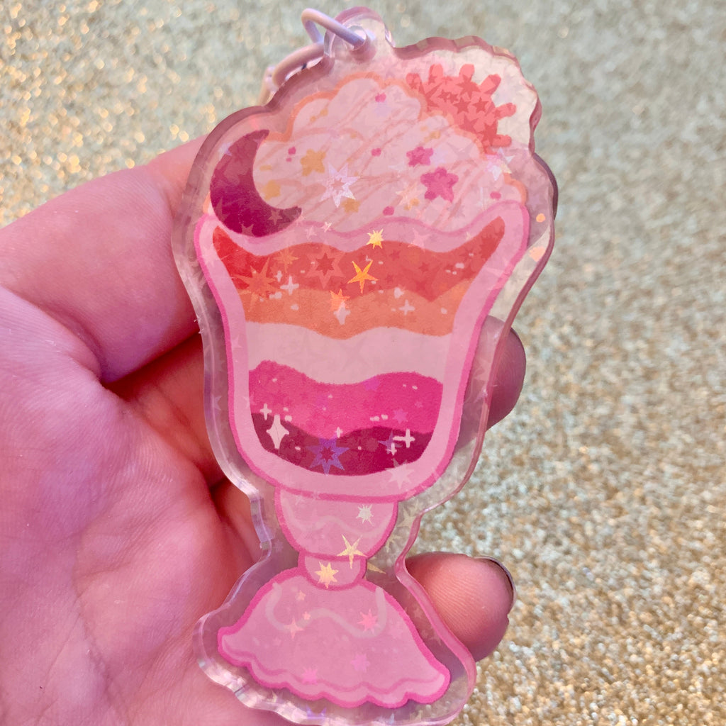 Pride Milkshake ~ HOLO Acrylic Charms