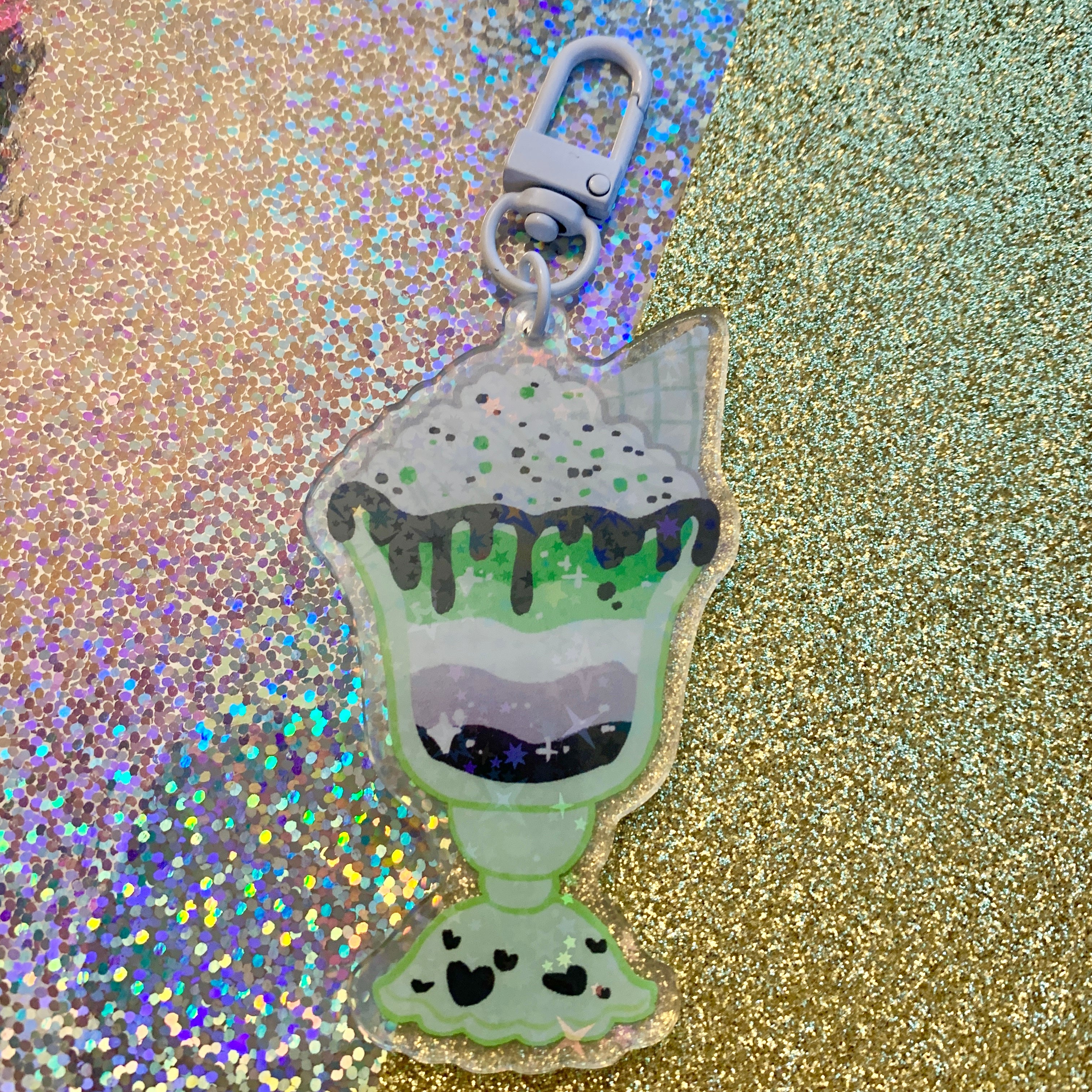 Pride Milkshake ~ HOLO Acrylic Charms