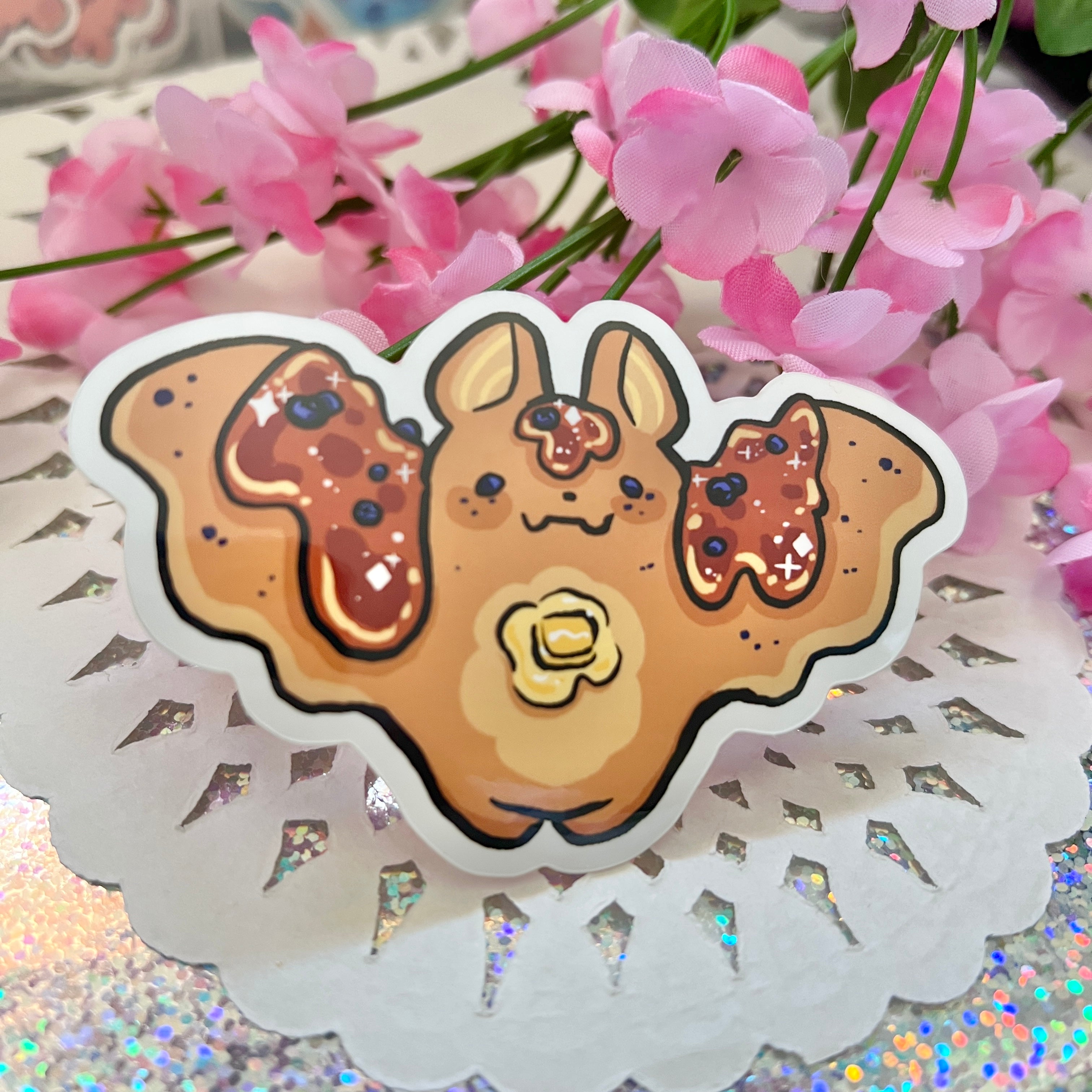 Blueberry Pancake Bat ~ Sticker