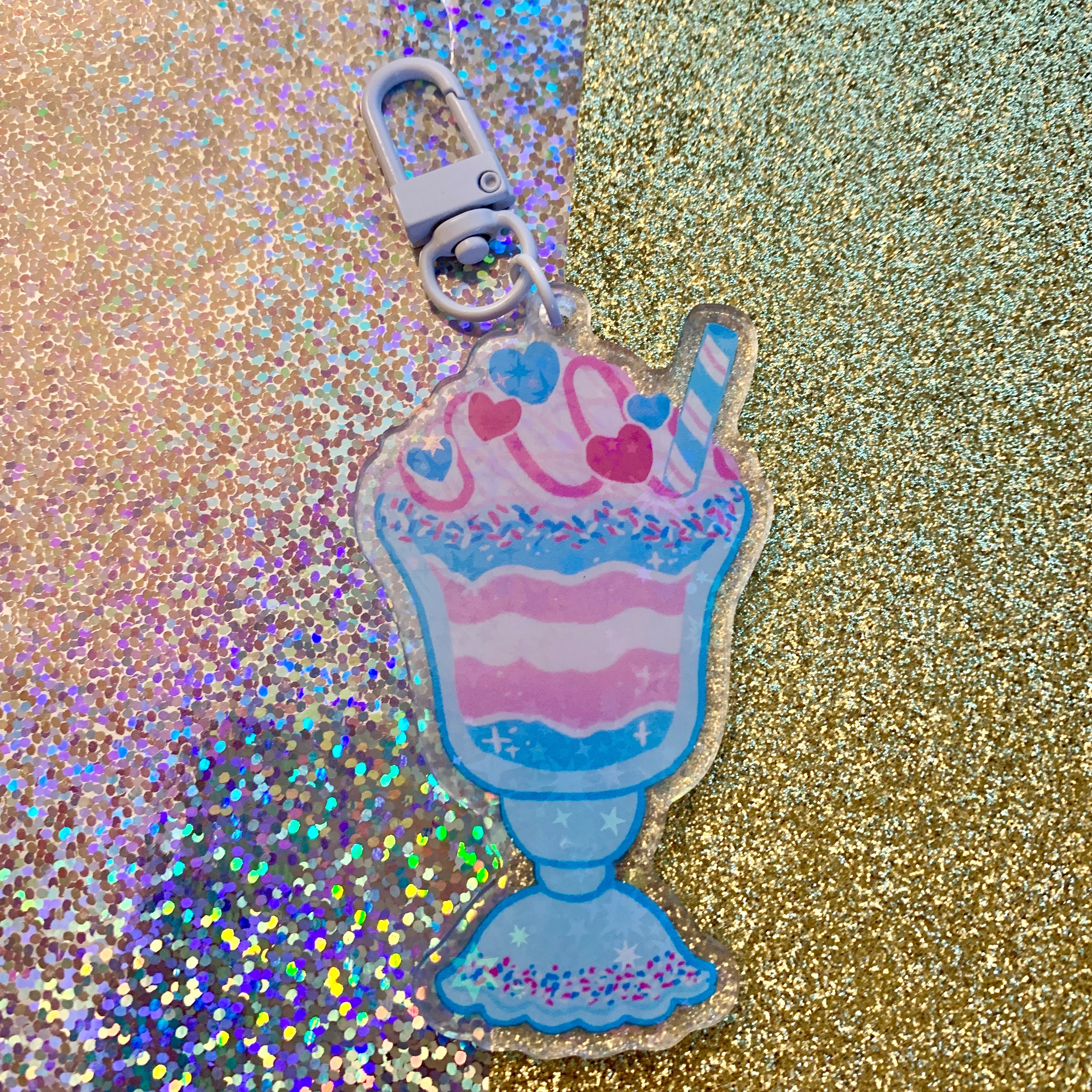 Pride Milkshake ~ HOLO Acrylic Charms
