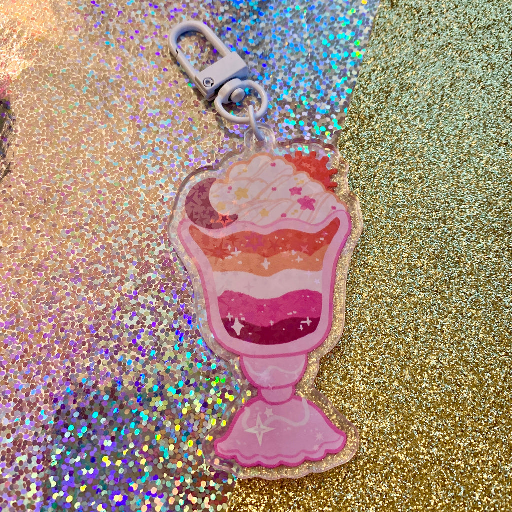 Pride Milkshake ~ HOLO Acrylic Charms