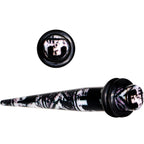 Black Acrylic Southwest Weave Straight Taper Set 3mm to 16mm
