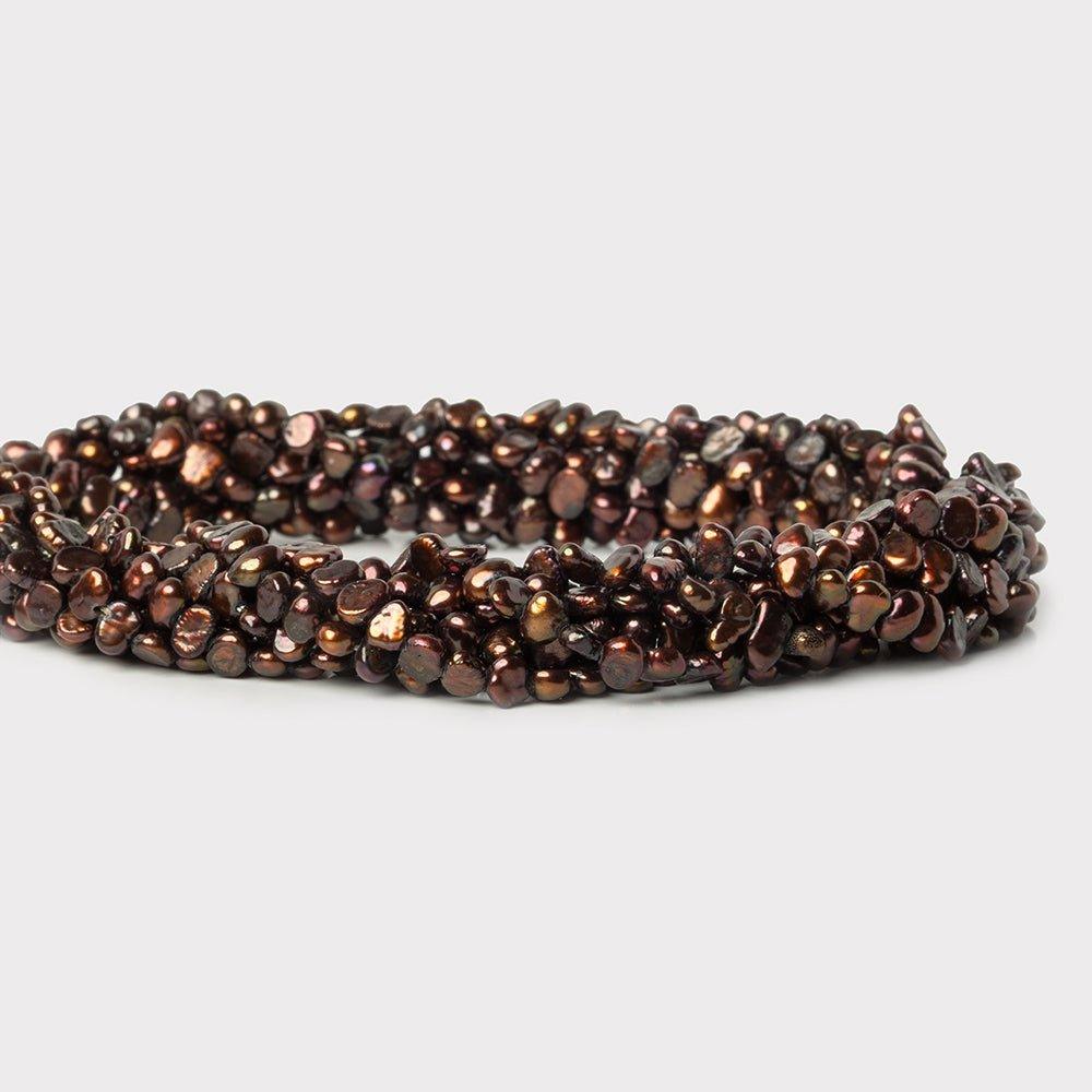 Iridescent Brown Freshwater Pearls 3-4mm Baroque