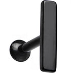 1/4 9mm Black IP Rectangle Internal Thread Daith Cartilage Tragus