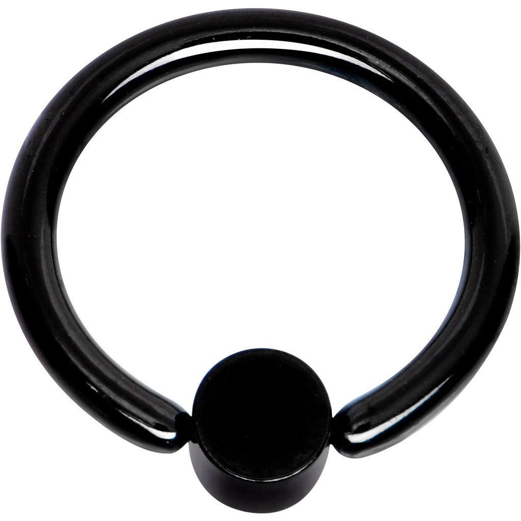 16G 5/16 Purple Faux Opal 3mm Disc Black BCR Captive Ring