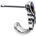 Green Gem Fashion Faux Hoop Nose Bone