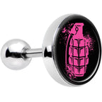 16G 1/4 Pink Grenade Tragus Cartilage Earring