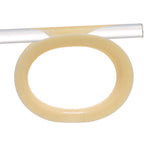 38mm Peach Flesh Tone Silicone Ultra Soft Double Flare Tunnel Plug Set