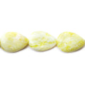Lime Jade Plain Pear Beads, 14 inch 16pcs/strand