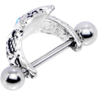 16G 1/2 Aqua Gem Eye of the Owl Helix Cuff Cartilage Earring