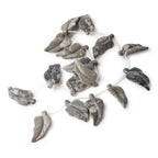 Marbled Grey Agate Beads Top Drilled Leaves 16 pieces