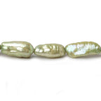 Mint Green Freshwater Pearl Straight Drill Biwa