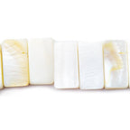 Mother of Pearl Plain Rectangle Beads, 7.5 inch